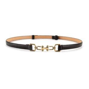 classic and elegant metal buckle ADJUSTABLE corset Belt in Black